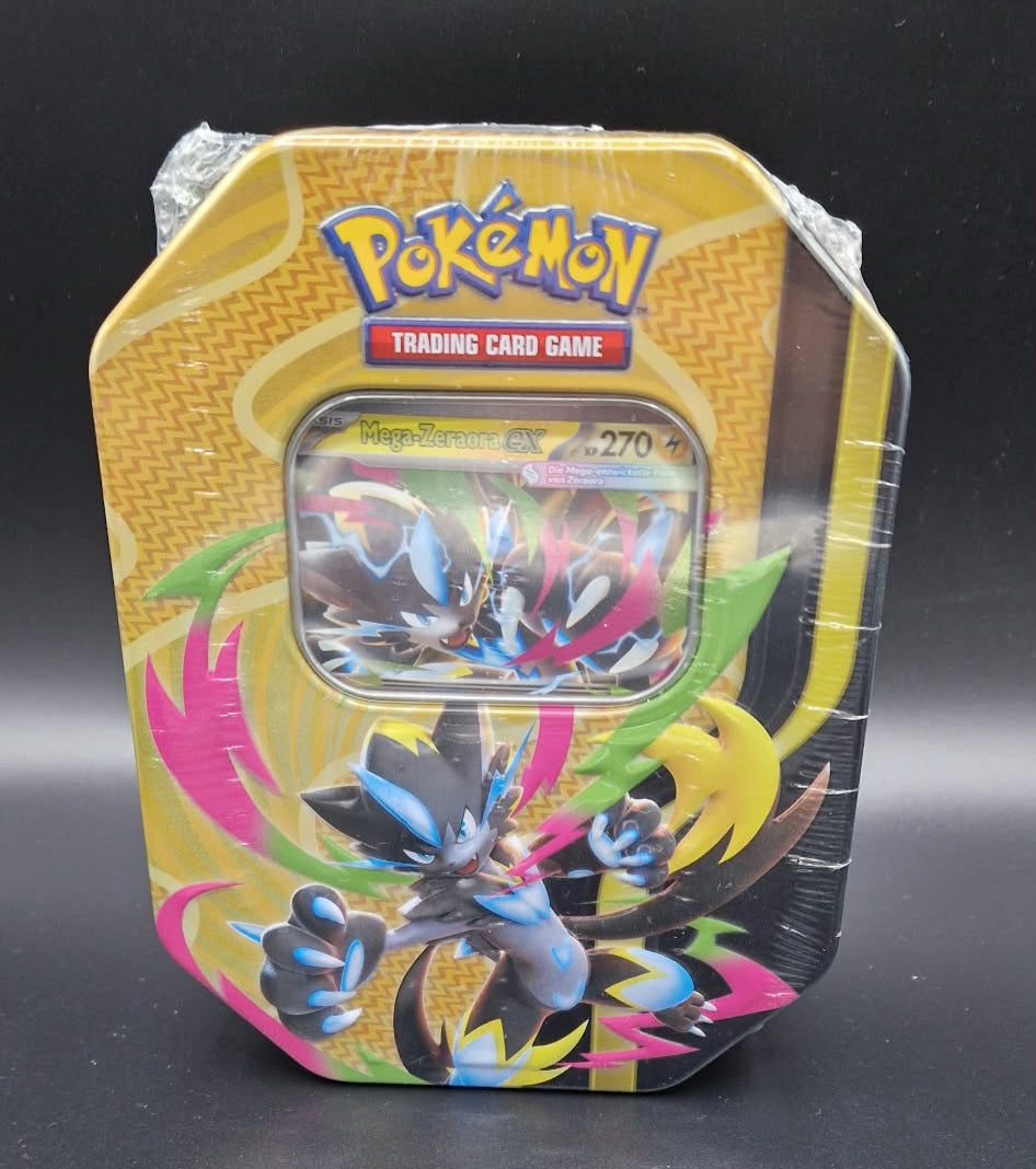 Mega Forces Tins: Mega Zeraora ex Tin-Box-Deutsch