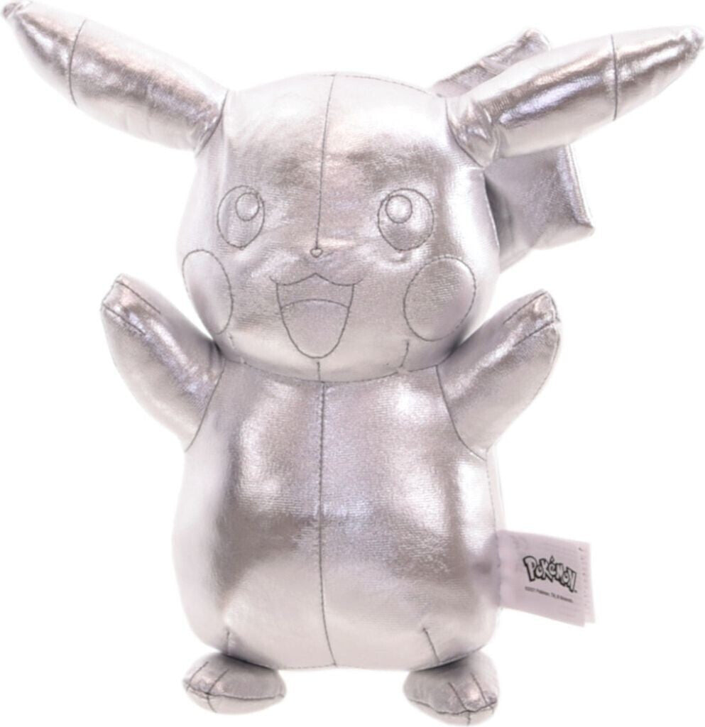 Pikachu Plüsch (Silber, 30cm), 25 Jahre Silbernes Jubiläum - silbernes Plüsch