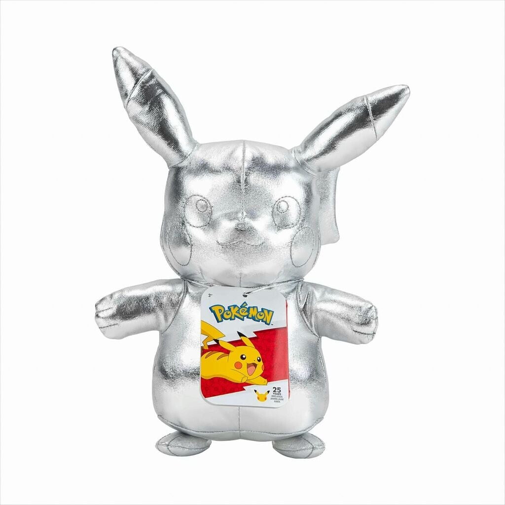 Pokemon 25 Jahre Celebration Plüsch Pikachu silber, 20 cm