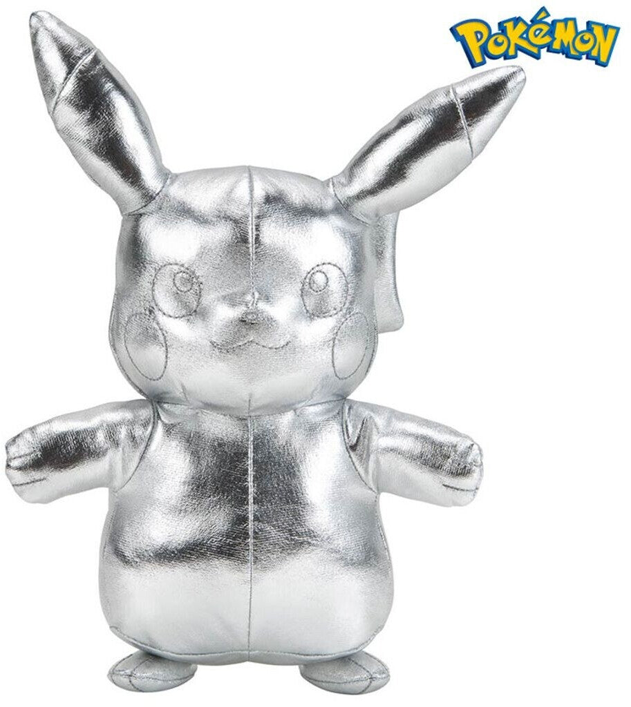 Pokemon 25 Jahre Celebration Plüsch Pikachu silber, 20 cm