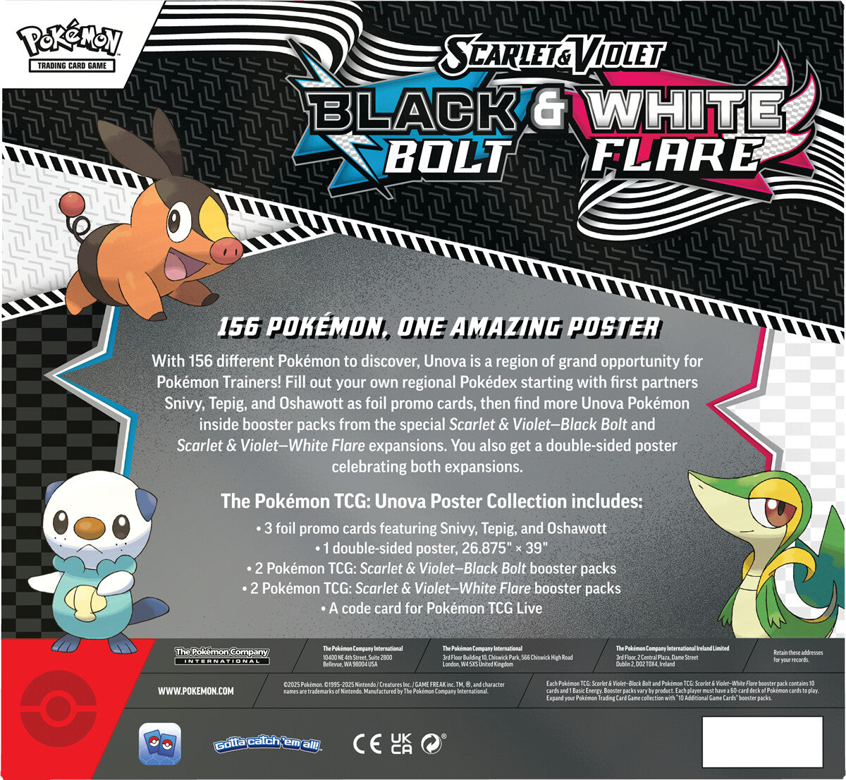 Schwarze Blitze & Weiße Flammen: Unova Poster Collection-Englisch